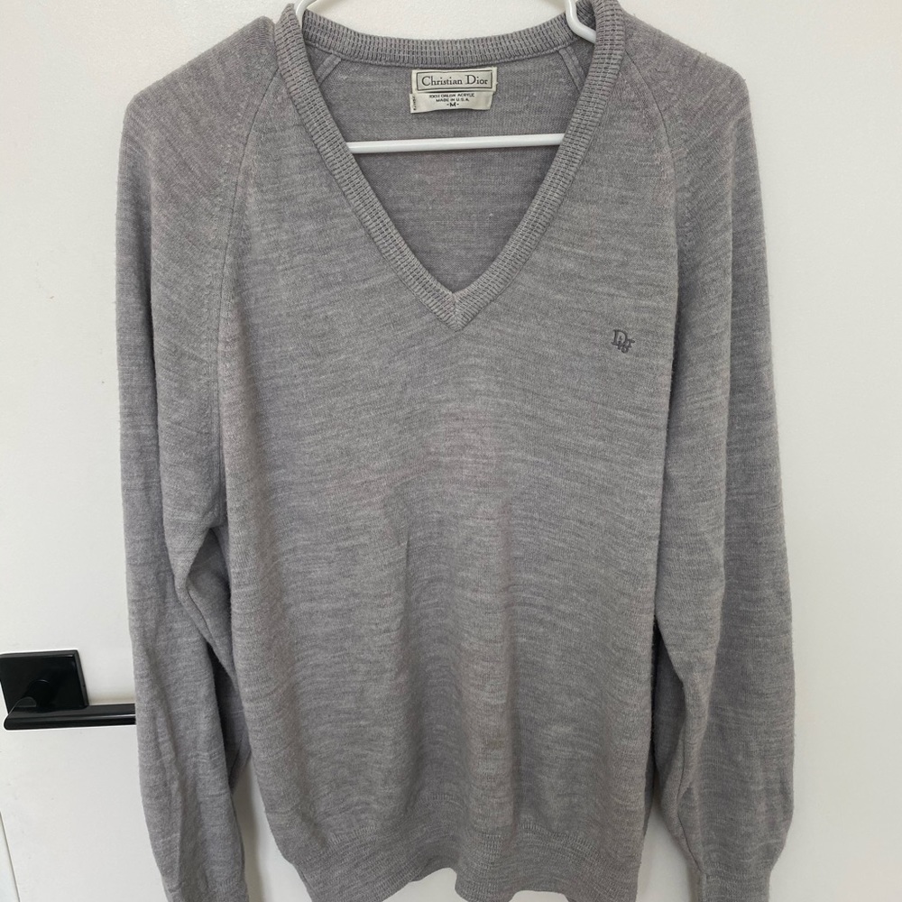 christian dior gray sweater